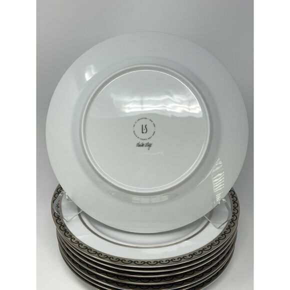 LS Collection Sevilla By Vicente Wolf Metallic Scrolls Dinner Plate 10 7/8” - Picture 5 of 5